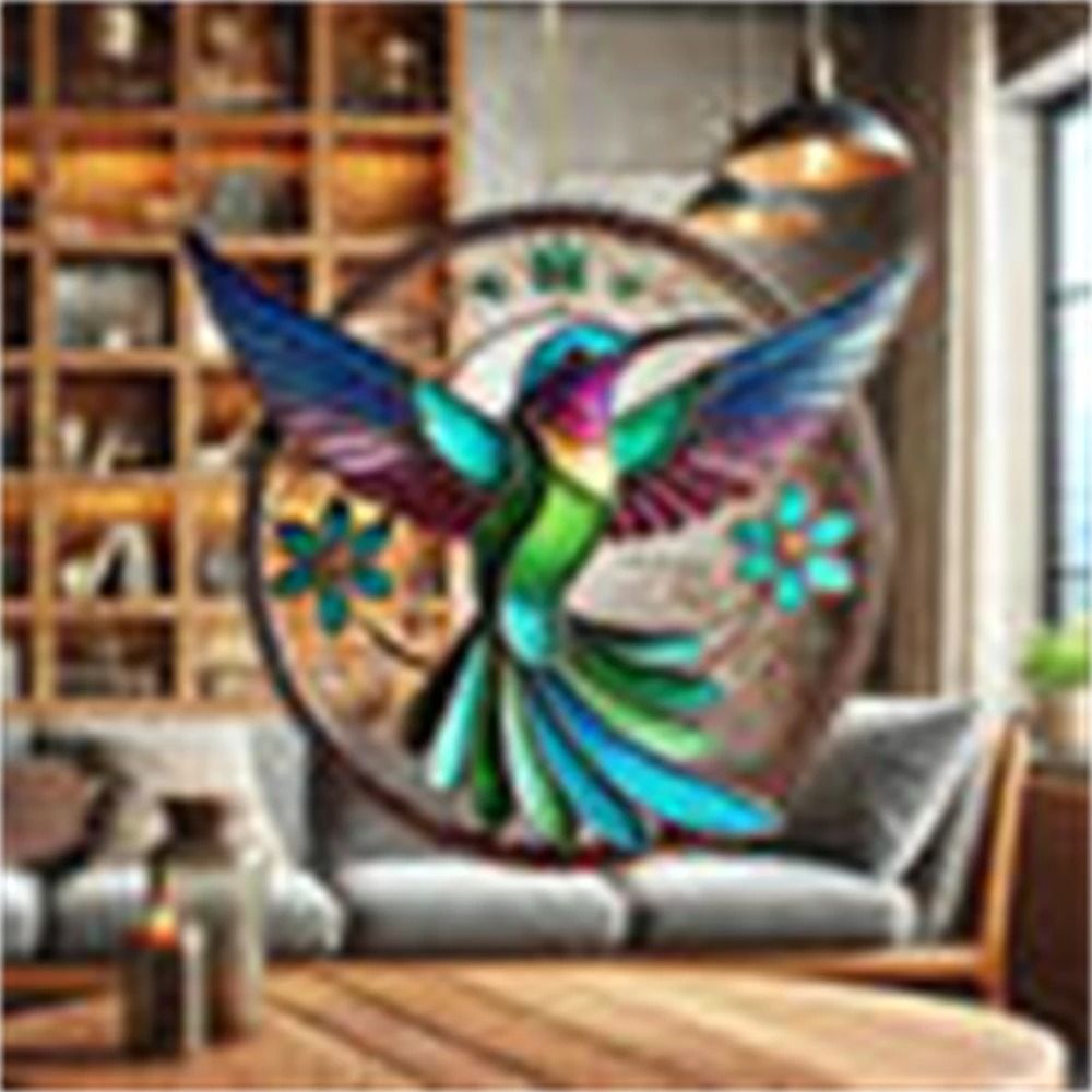 Acrylic Hanging Ornament Bird Flower Decor Animal Pendant for Window Car and Backpack