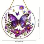 Acrylic Hanging Ornament Bird Flower Decor Animal Pendant for Window Car and Backpack