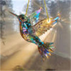 Acrylic Hanging Ornament Bird Flower Decor Animal Pendant for Window Car and Backpack