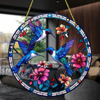 Acrylic Hanging Ornament Bird Flower Decor Animal Pendant for Window Car and Backpack