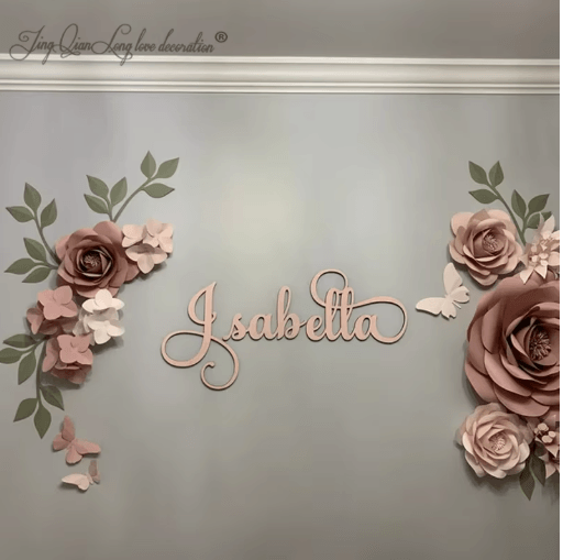 Custom Wooden Name Sign Personalized Nursery Wall Decor for Baby Room