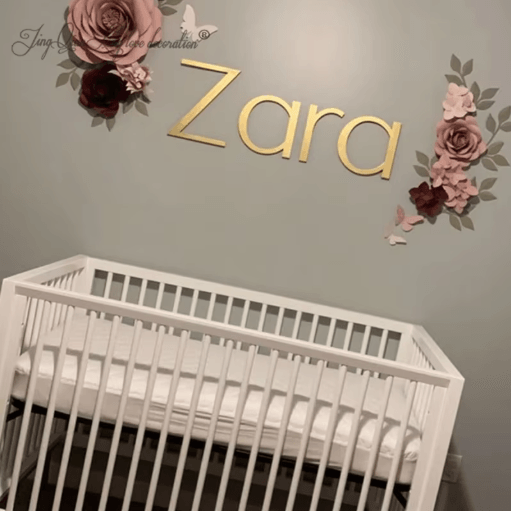 Custom Wooden Name Sign Personalized Nursery Wall Decor for Baby Room