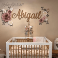Custom Wooden Name Sign Personalized Nursery Wall Decor for Baby Room