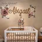 Custom Wooden Name Sign Personalized Nursery Wall Decor for Baby Room