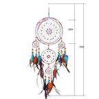 Handmade Five-Ring Dream Catcher Wall Hanging for Boho Bedroom and Living Room Decor