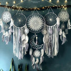 Boho Macrame Dream Catcher Set – 5pcs Moon Wall Hanging Decor for Nursery & Home