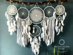 Boho Macrame Dream Catcher Set – 5pcs Moon Wall Hanging Decor for Nursery & Home