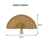 Nordic Woven Wall Fan Decor Handwoven Seaweed Boho Wall Hanging