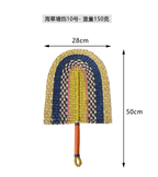 Nordic Woven Wall Fan Decor Handwoven Seaweed Boho Wall Hanging
