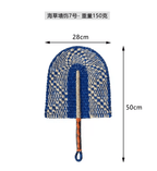 Nordic Woven Wall Fan Decor Handwoven Seaweed Boho Wall Hanging