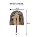 Nordic Woven Wall Fan Decor Handwoven Seaweed Boho Wall Hanging