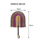 Nordic Woven Wall Fan Decor Handwoven Seaweed Boho Wall Hanging