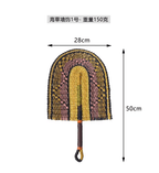 Nordic Woven Wall Fan Decor Handwoven Seaweed Boho Wall Hanging