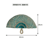 Nordic Woven Wall Fan Decor Handwoven Seaweed Boho Wall Hanging