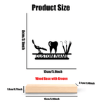 Custom Dentist Desk Decor Personalized Metal Dental Office Art with Wooden Base