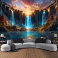 EverScape Waterfall Canyon Wall Tapestry Landscape Wall Hanging Decor