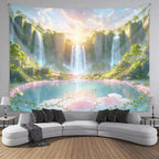 EverScape Waterfall Canyon Wall Tapestry Landscape Wall Hanging Decor