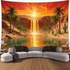 EverScape Waterfall Canyon Wall Tapestry Landscape Wall Hanging Decor