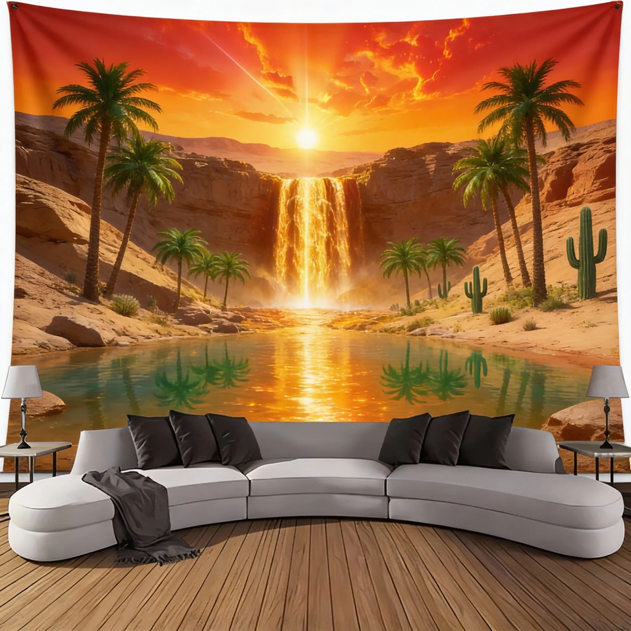 EverScape Waterfall Canyon Wall Tapestry Landscape Wall Hanging Decor