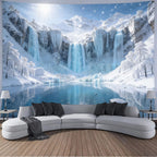 EverScape Waterfall Canyon Wall Tapestry Landscape Wall Hanging Decor