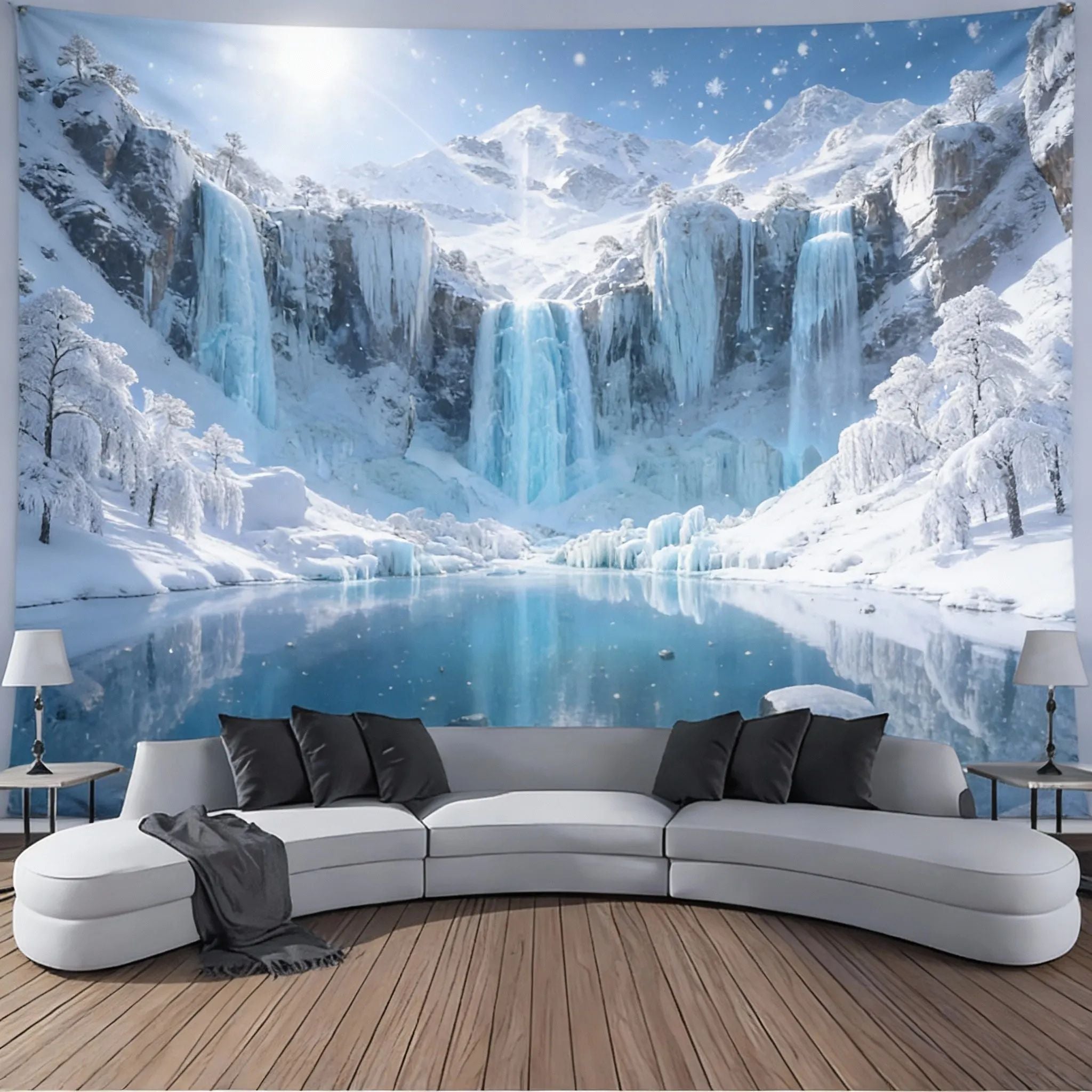 EverScape Waterfall Canyon Wall Tapestry Landscape Wall Hanging Decor