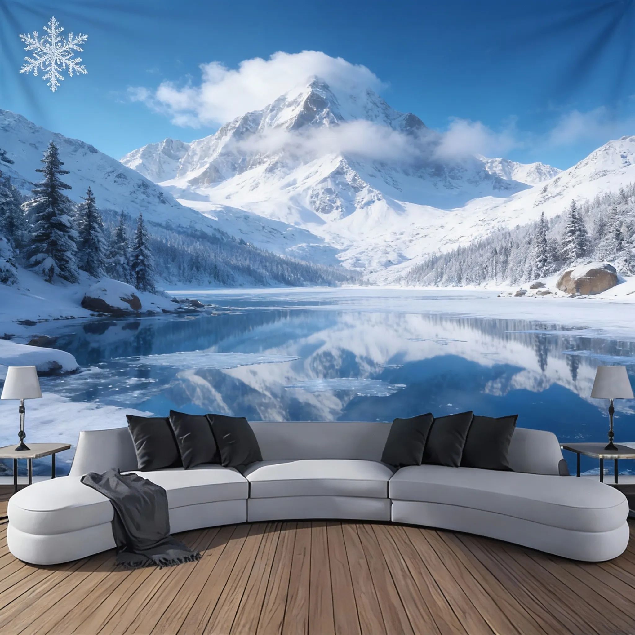 EverScape Waterfall Canyon Wall Tapestry Landscape Wall Hanging Decor