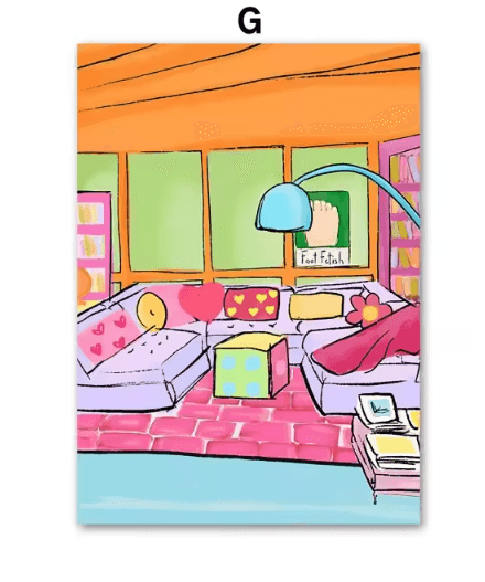 Abstract Crocodile & Fish Canvas Art Colorful Modern Wall Decor