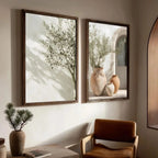 Mediterranean Olive Tree Landscape Wall Art Canvas Print