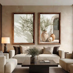 Mediterranean Olive Tree Landscape Wall Art Canvas Print