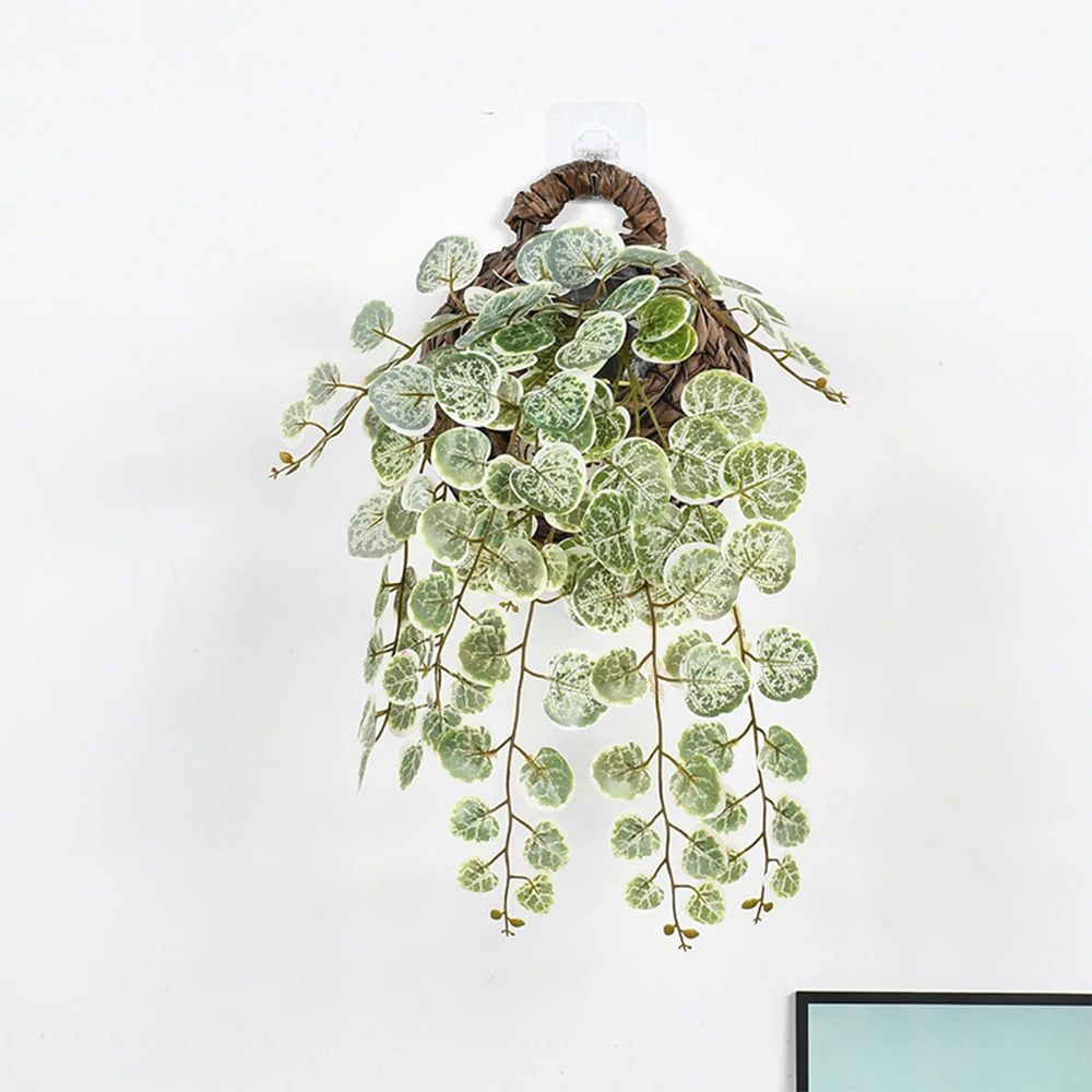 Artificial Eucalyptus Hanging Vines – Tropical Fake Rattan Wall Decor for Home, Wedding & Balcony