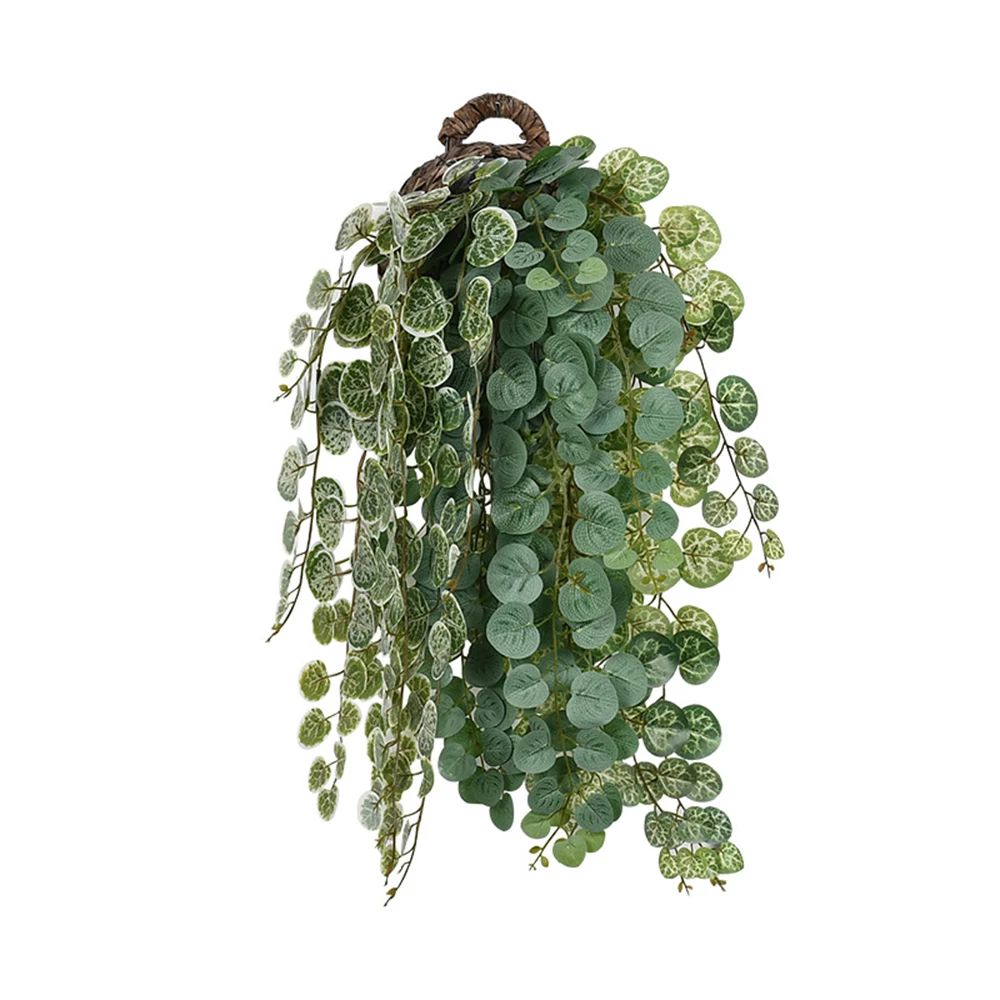 Artificial Eucalyptus Hanging Vines – Tropical Fake Rattan Wall Decor for Home, Wedding & Balcony