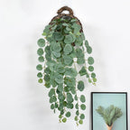 Artificial Eucalyptus Hanging Vines – Tropical Fake Rattan Wall Decor for Home, Wedding & Balcony