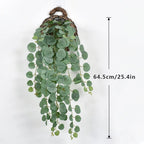 Artificial Eucalyptus Hanging Vines – Tropical Fake Rattan Wall Decor for Home, Wedding & Balcony