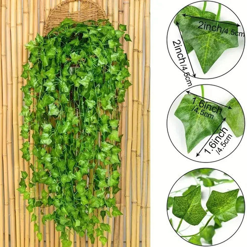 30pcs Artificial Ivy Leaf Hanging Vines – Faux Greenery Garland for Home, Wedding & Wall Decor