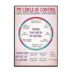 Social Worker Control Circle Mental Health Poster Wall Art Canvas Print