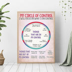 Social Worker Control Circle Mental Health Poster Wall Art Canvas Print