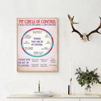 Social Worker Control Circle Mental Health Poster Wall Art Canvas Print