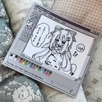 Vintage Computer Sticky Notes Sheet Retro Drawing Memo Pad