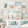 Tropical Ocean Shell Canvas Wall Art Summer Beach Aesthetic Print