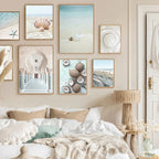 Tropical Ocean Shell Canvas Wall Art Summer Beach Aesthetic Print
