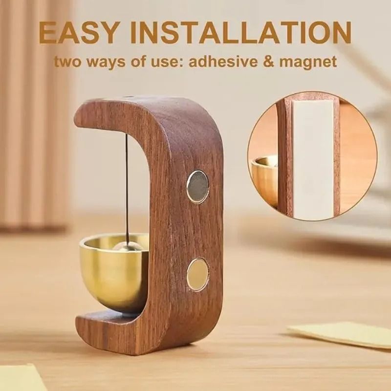 Magnetic Wooden Door Chime Bell Minimalist Shop Entry Wind Chime
