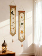 Islamic Ramadan Moon Star Lantern Wall Banner Eid Mubarak Tapestry Decor