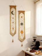 Islamic Ramadan Moon Star Lantern Wall Banner Eid Mubarak Tapestry Decor