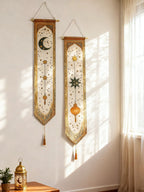 Islamic Ramadan Moon Star Lantern Wall Banner Eid Mubarak Tapestry Decor