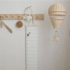 Handwoven Rattan Hot Air Balloon Hanging Decor – Kawaii Nursery Wall Ornament & Photo Prop