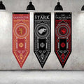 Game of Thrones Inspired Medieval Banner Tapestry Wall Hanging 17.7x59.1in