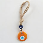 Handcrafted Evil Eye Glass Wall Hanging – Blue Eye Protection Pendant for Home Decor