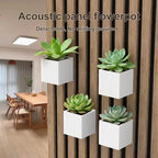 Square Acoustic Panel Shelf Rack for Plants and Room Decor