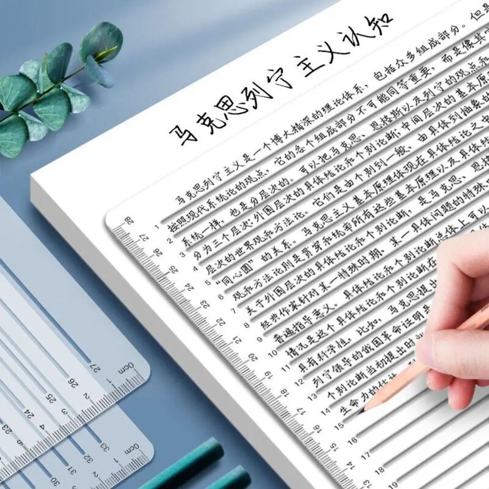 Transparent Calligraphy Stencil Ruler Template for Handwriting Practice