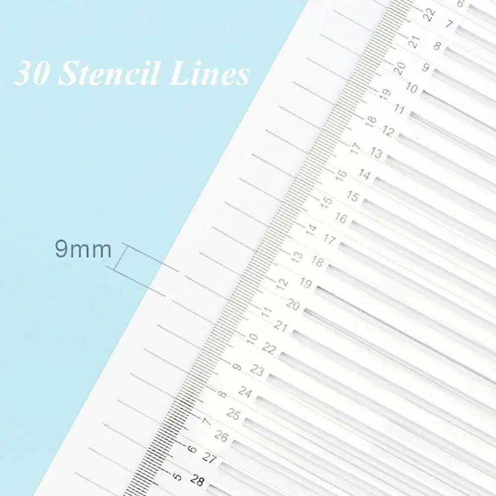 Transparent Calligraphy Stencil Ruler Template for Handwriting Practice